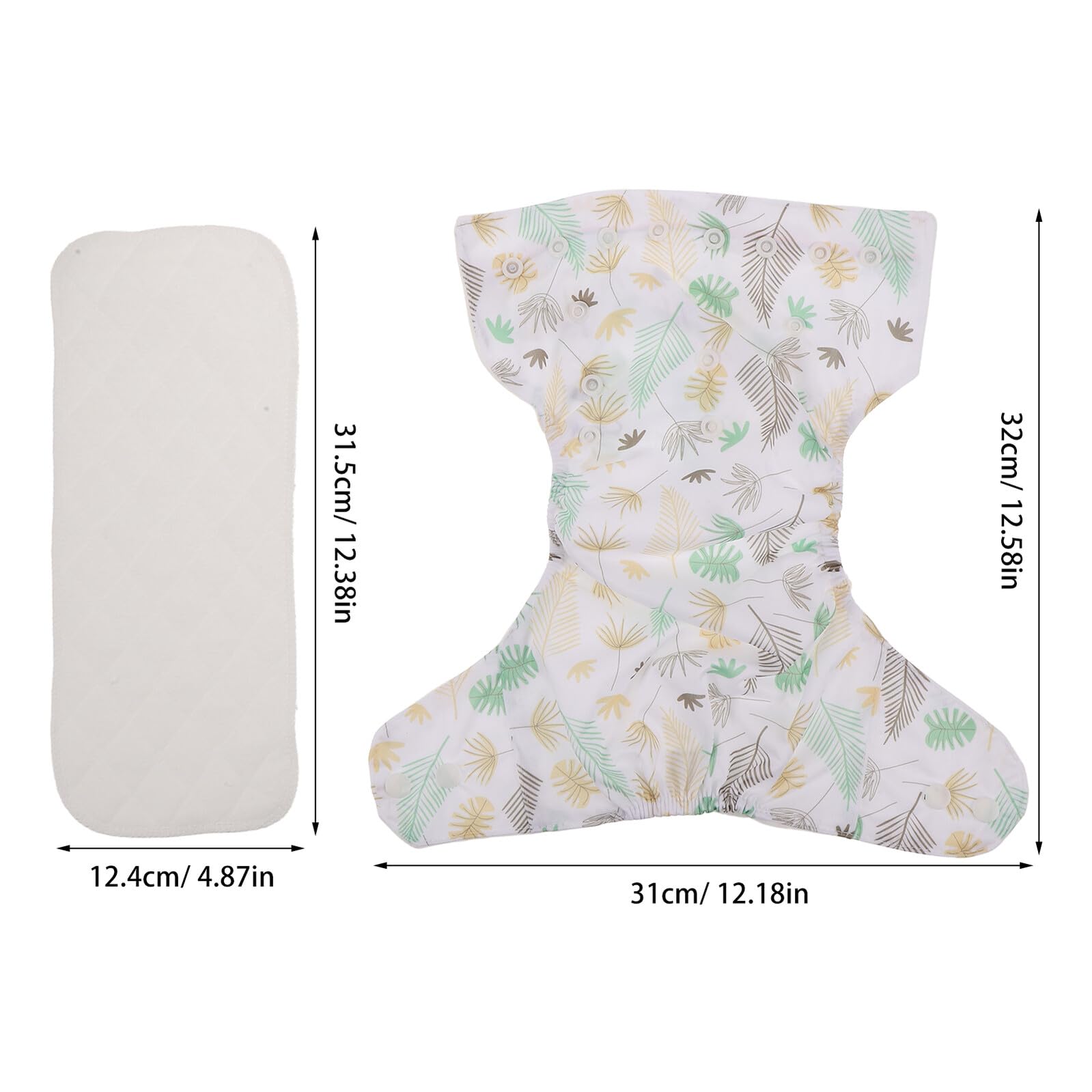 Pañales Reutilizables para Ñiño con Broches Ajustables, 6 Piezas Estampadas de Dibujos Animados, Absorbentes y Lavables, Pantalones de Entrenamiento para Ir al Baño, Talla