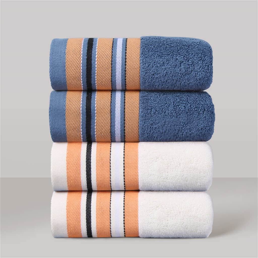 Toalla de algodón para Lavar la Cara en el hogar, absorción de Agua, Pareja Femenina, toallita de baño, Cabello, Toalla Facial para Adultos (4ps 71x34cm)