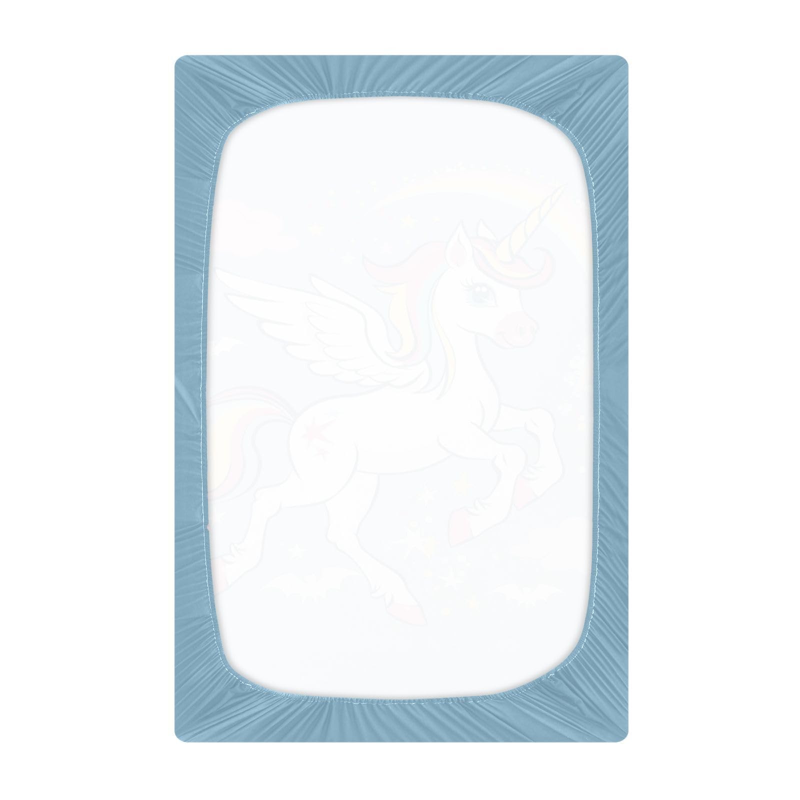 JIPONI Unicorn Soft Playard Sheet- Pack & Play Sheets Fitted, Breathable Mattress Cover for Standard Size Play Yard, 39’x27’x5’