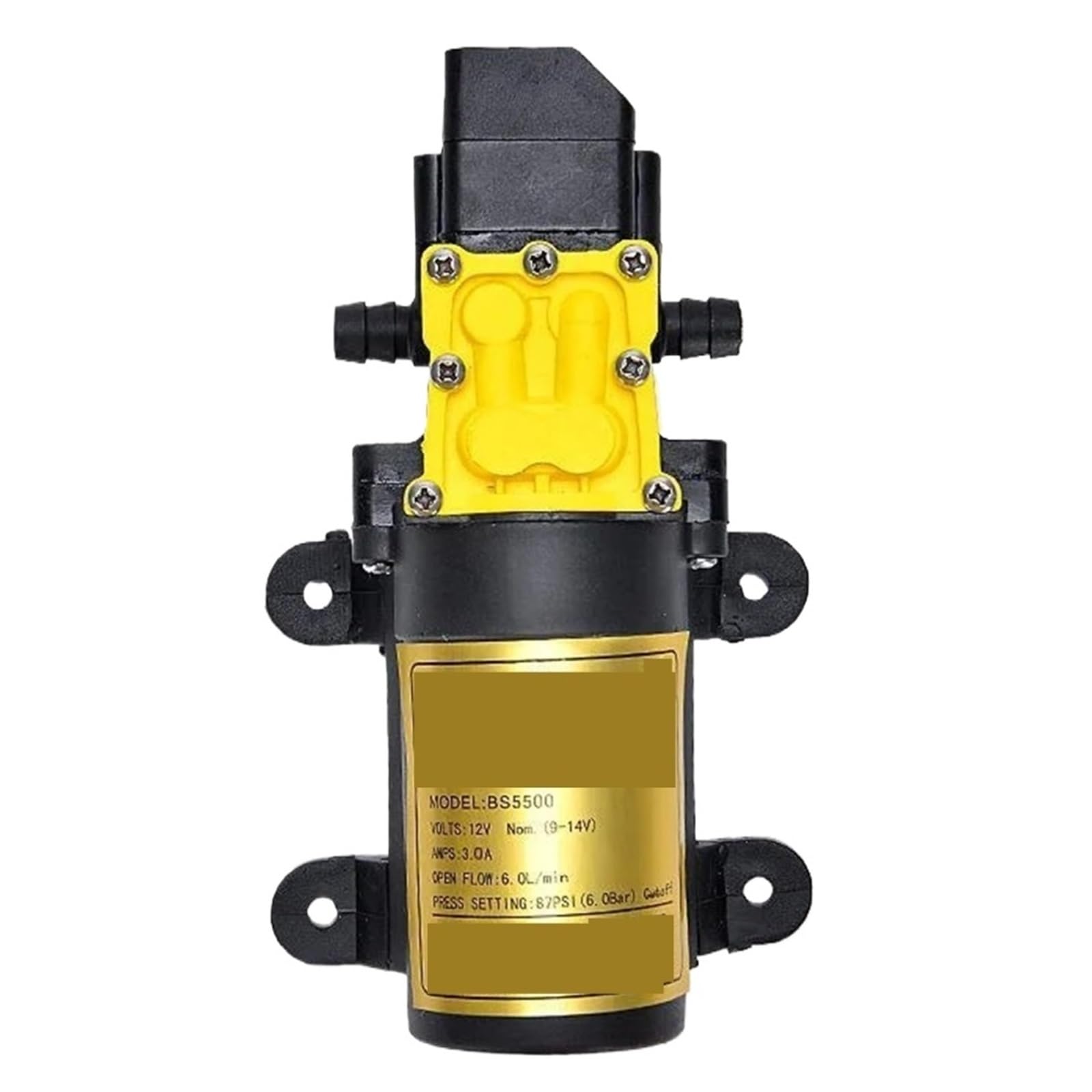 Cczrd Auto-6L 12V Agricultural Electric Spray Water Pump Small High-Pressure Spraying Self-Priming Diaphragm Pesticide Smooth Operation Flow Steady Reliable(Auto-6L)
