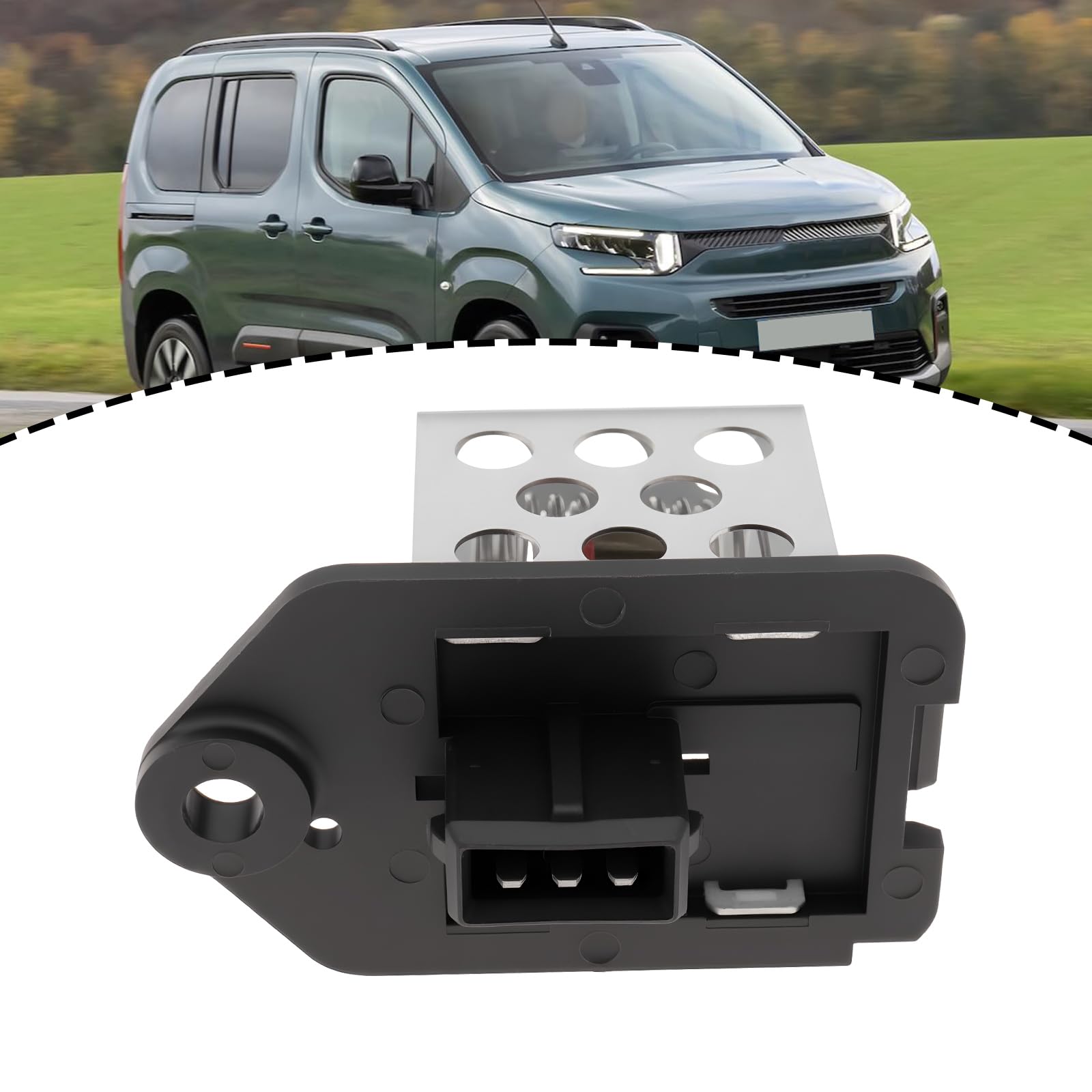 Résistance de Moteur de Ventilateur de Chauffage de Voiture 3 Broches 1267.63 1267.E3 Compatible avec Berlingo Compatible avec Peugeot 206