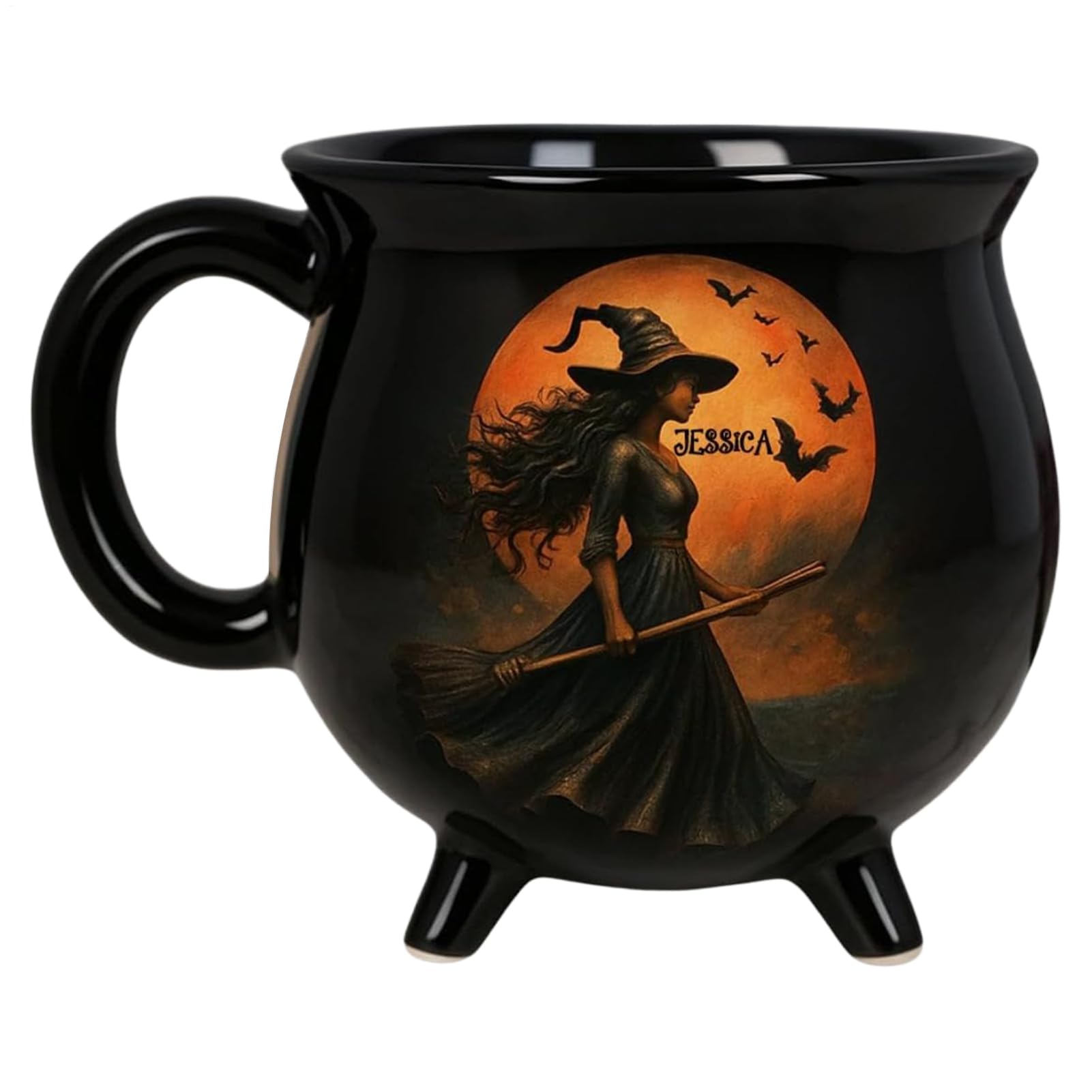 Witches Brew Cauldron Mug - 350 Ml Ceramic Gothic Tea Cup, 3D Novelty Mug Halloween Coffee Cup, Funny Mugs for Christmas, Halloween, Birthday Presents, for Women, Girls, Couples, Friends