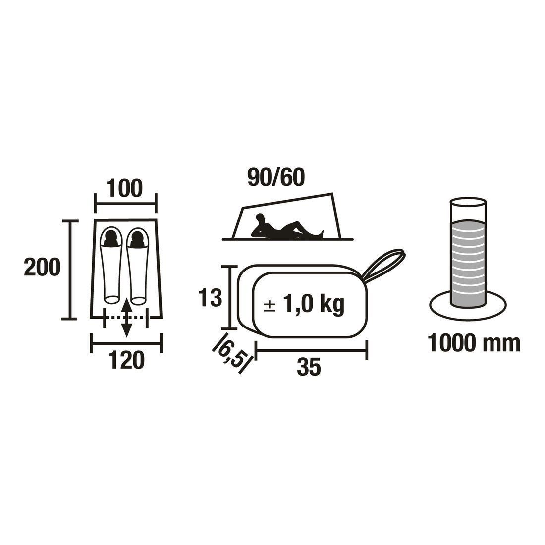 High Peak Lightweight Minilite Unisex Outdoor Frame Tent