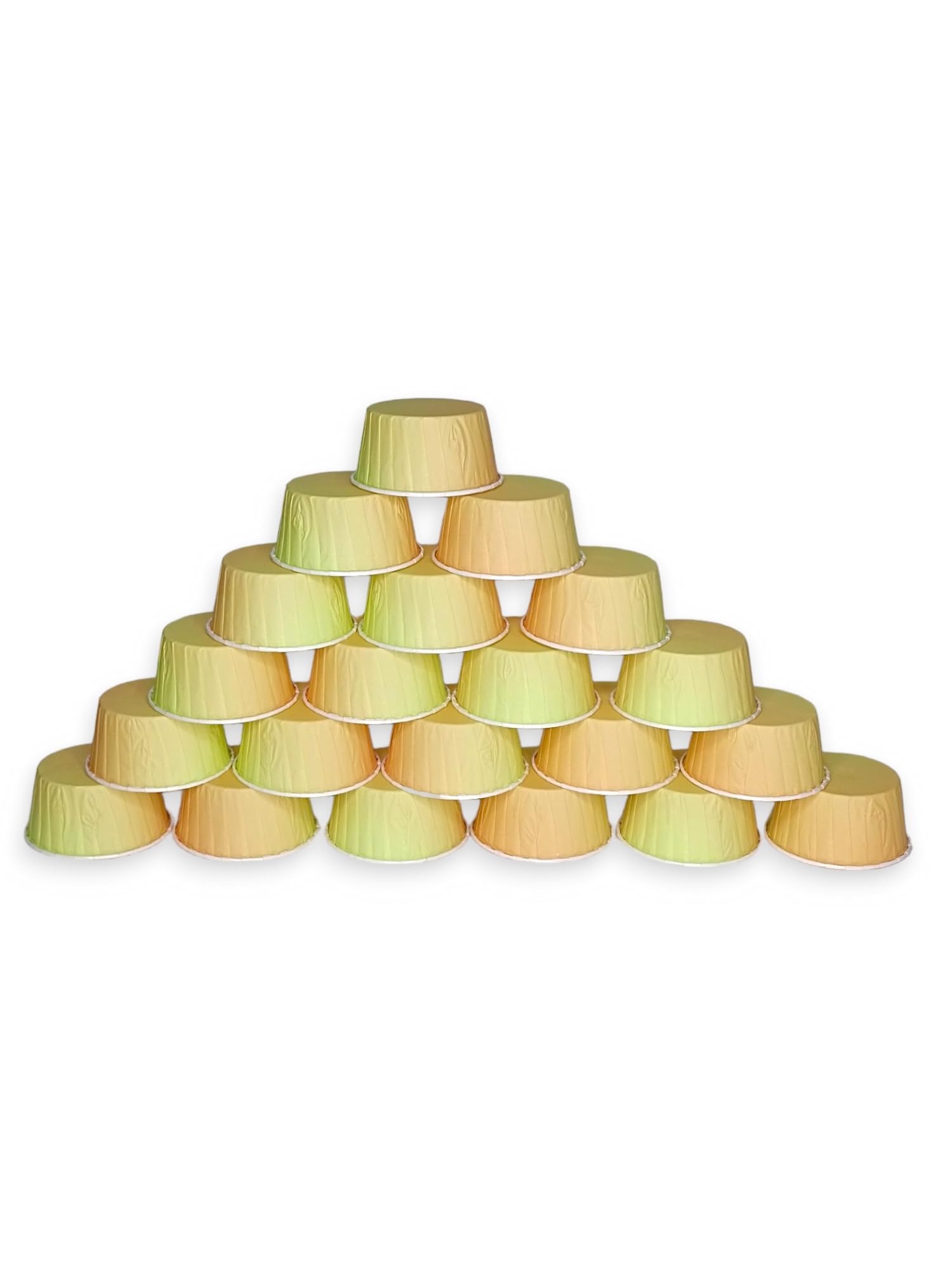 CAKE DECOR™ Pastel Yellow Gradient Direct Bake-able Paper Muffin Cups - Big (50 Pcs)