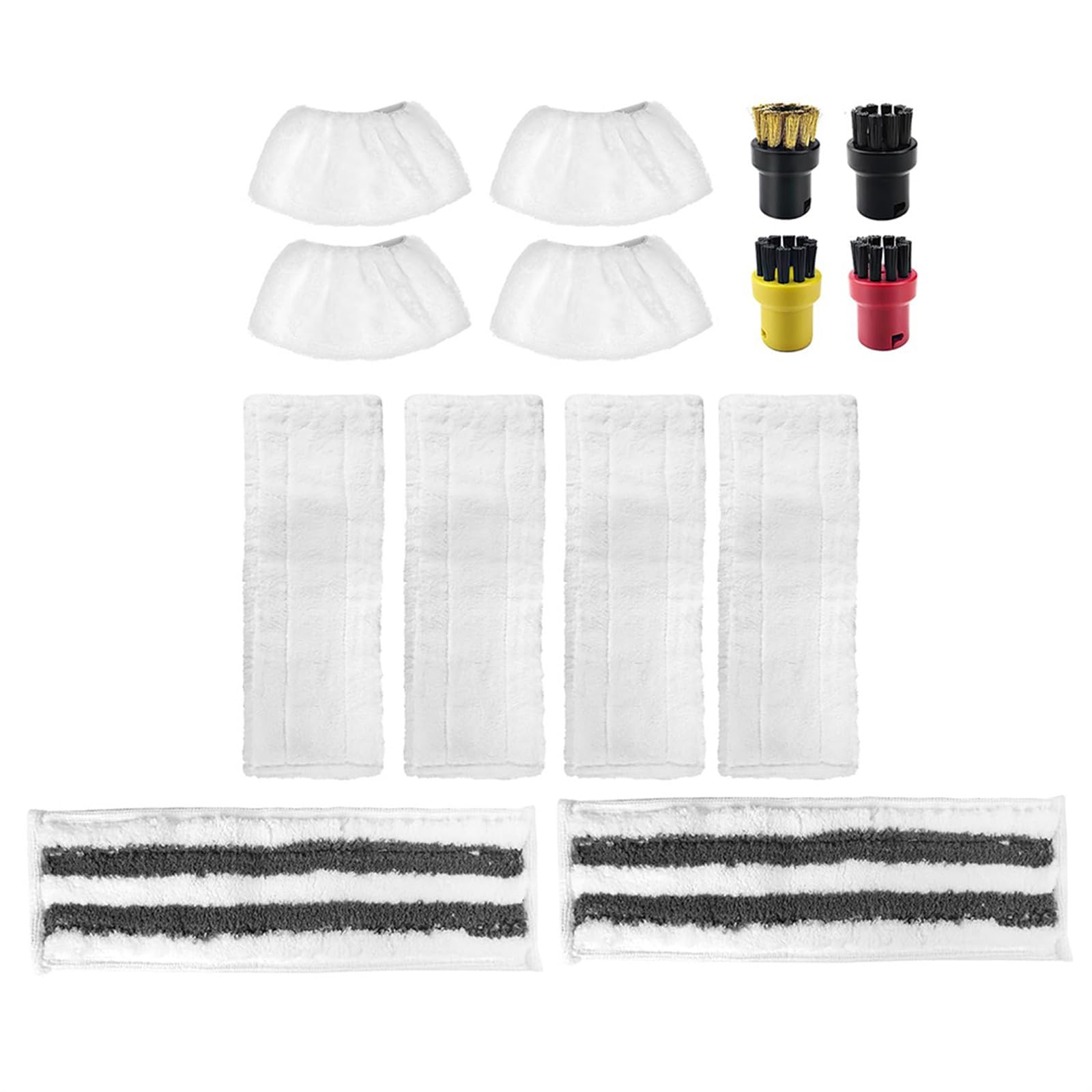 Lot de 4 Chiffons de ponçage en Microfibre for Sol, Housses, brosses Rondes for buse à Main, nettoyeurs Vapeur SC 2/SC 3/SC 4/SC 5 pièce de Rechange pour Nettoyeur Vapeur