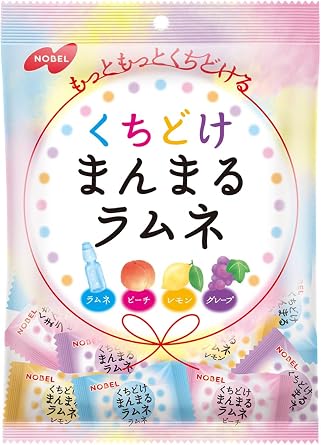 Nobel Seika Smooth Texture Round Ramune Candy 80g x 6 Pack
