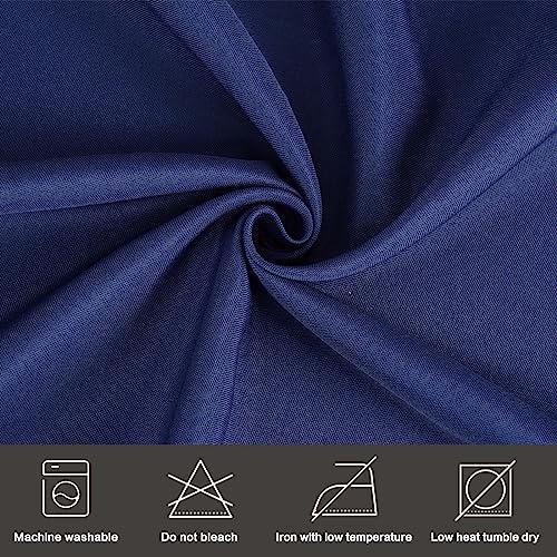 Zdada Blue Round Table Cloth, 152cm/60Inch Large Circular Table Cloths - Image 2