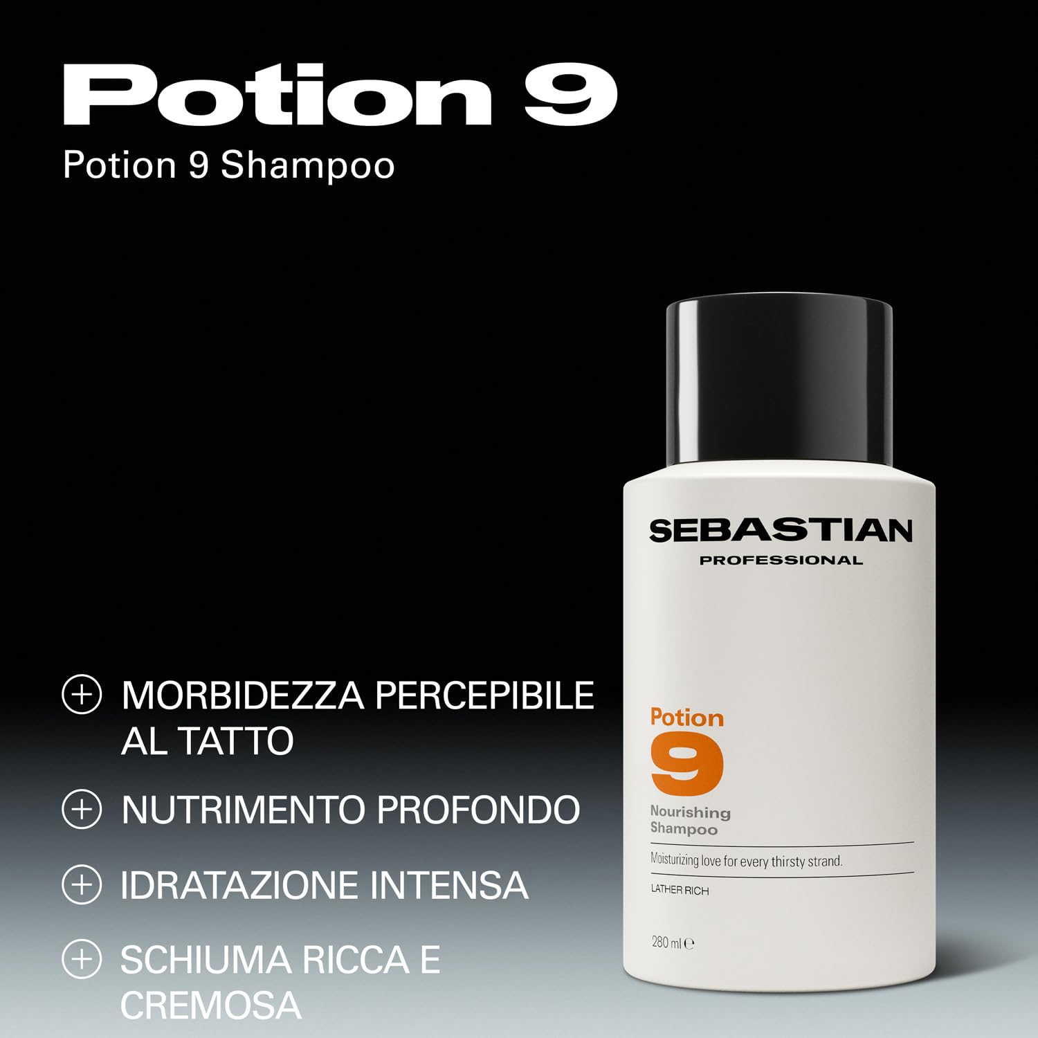 Sebastian Professional Potion 9 Nourishing Shampoo – Shampoo nutriente e idratante che dona ai capelli secchi morbidezza, vitalità e brillantezza naturale