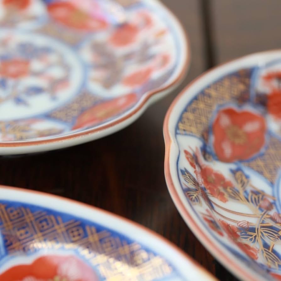 Amazon | 有田焼 彩磁光峰 金彩色絵花文 小皿豆皿 10枚セット