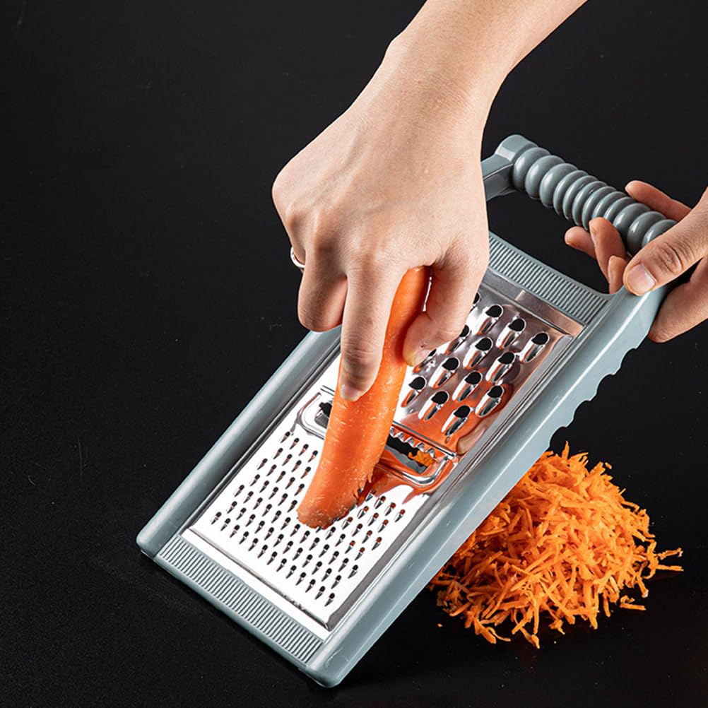 DECHOUS Cheese Grater Handheld Small Stainless Steel Flat Cheese Grater Kitchen Food Grater Vegetables Grater Cheese Shredder with Handle Steel Graters for Kitchen