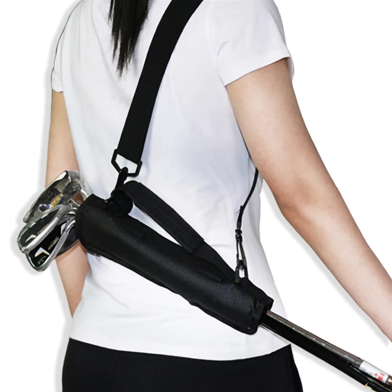 transporte portátil para palos golf, bolsa ligera nailon con correa hombro ajustable para mujeres y hombres, funda viaje para entrenamiento golf, campo conducción, puecontener 3-6 bolsas s