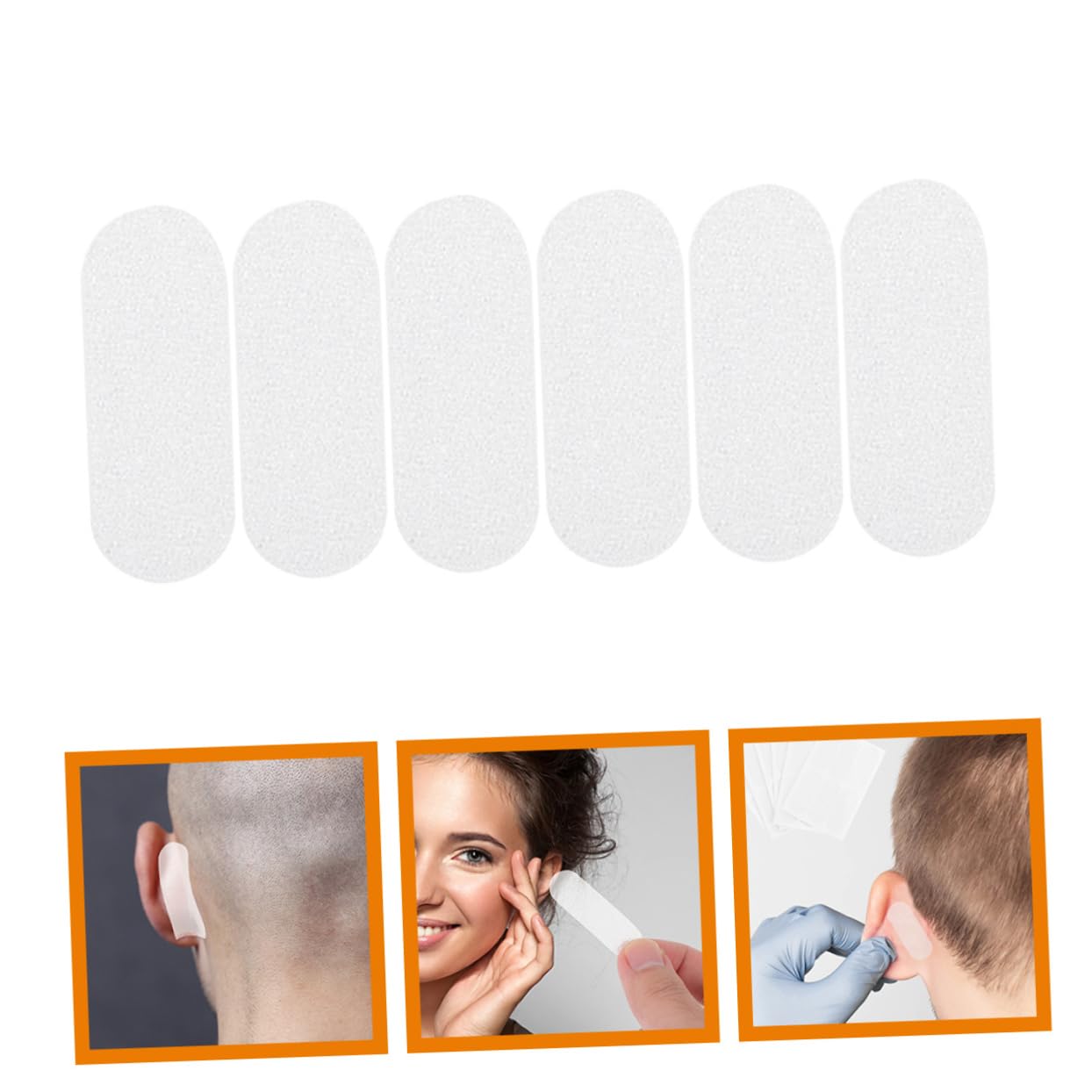 Baluue Cosmetic Ear Stickers 6 Pack Women's Ear Tape Discreet Ear Corrector Peva Material for Makeup
