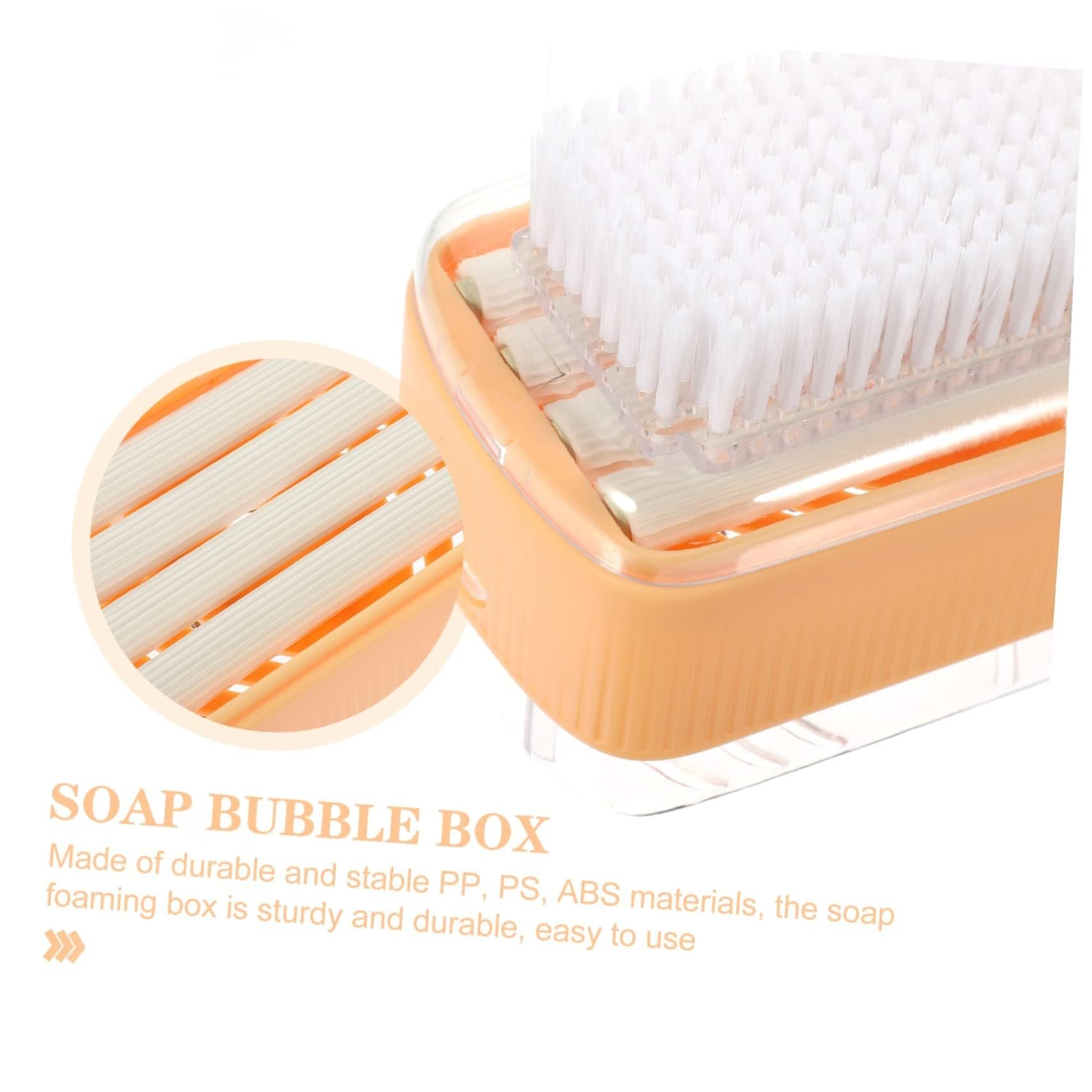 Jabonera for Ducha, jaboneras Caja de Espuma de jabón con Rodillo Multifuncional for lavandería y Materiales Diseño Antideslizante con Soporte for Rodillos (Naranja)(Orange)