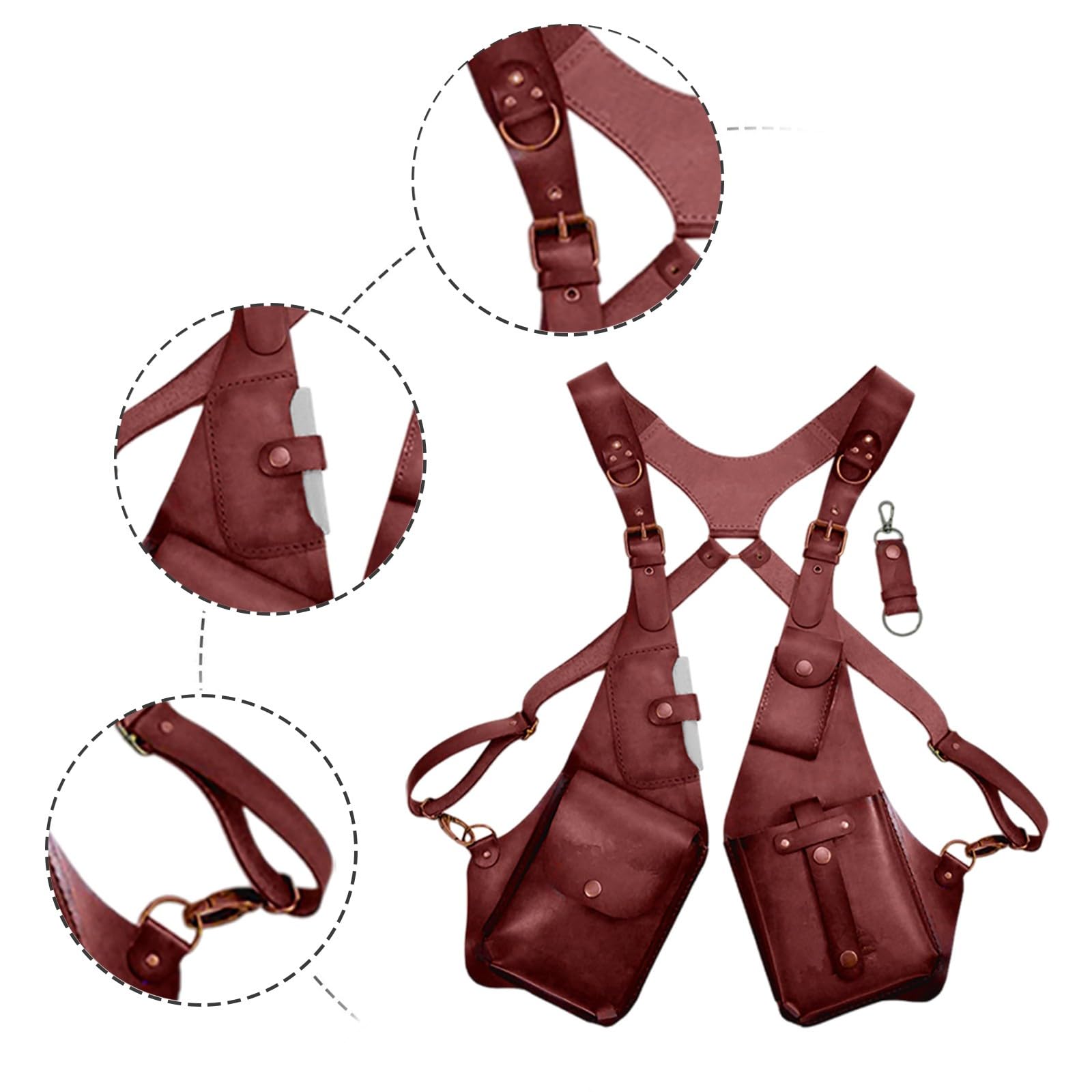 Halloween COSPLAY Mittelalterliche Retro Hosenträger Unterarm Satchel Weste
