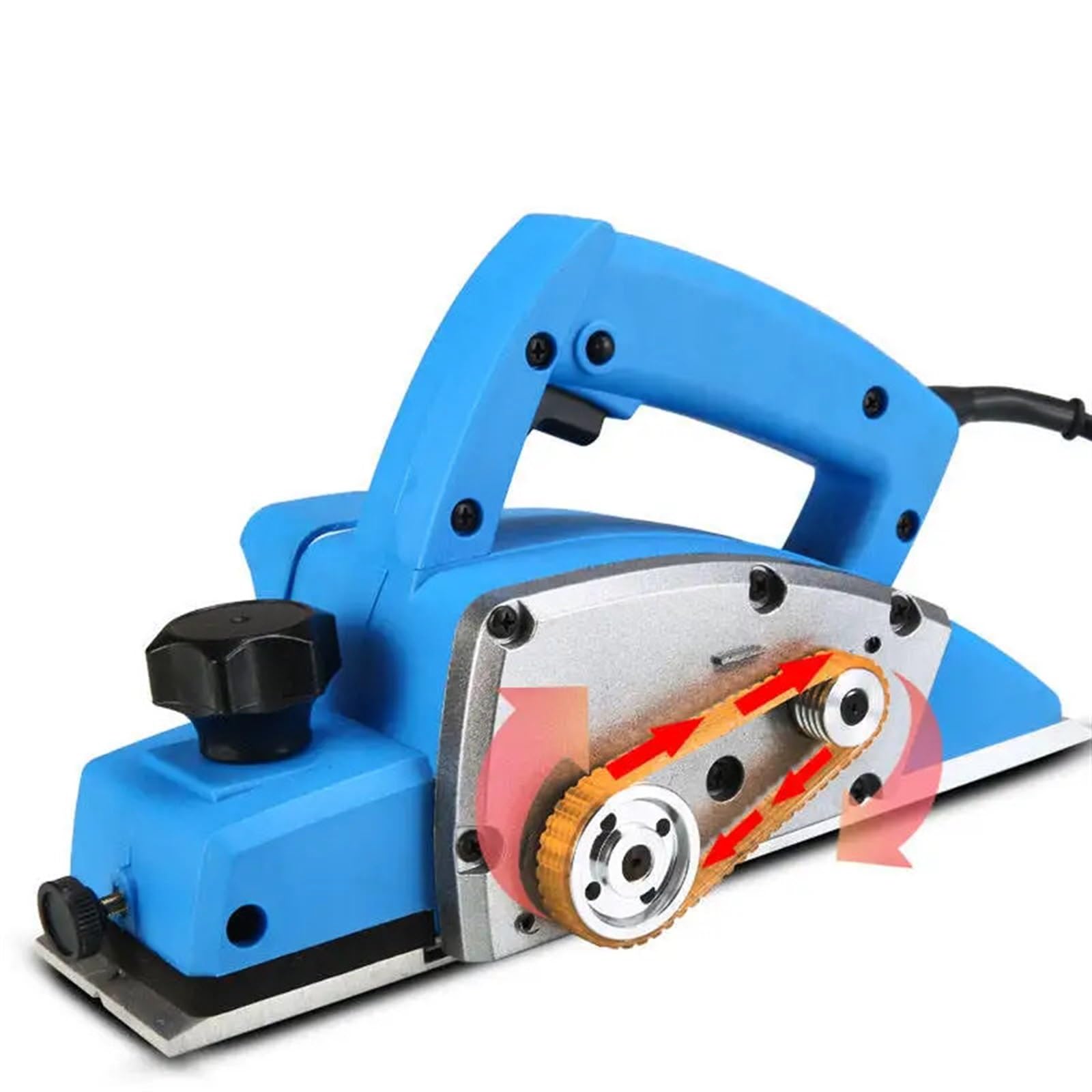 Pialla per legno, Pialla elettrica da 1100 W, pialla elettrica portatile multifunzione, pialla elettrica for la lavorazione del legno per fai da te, artigianato in legno