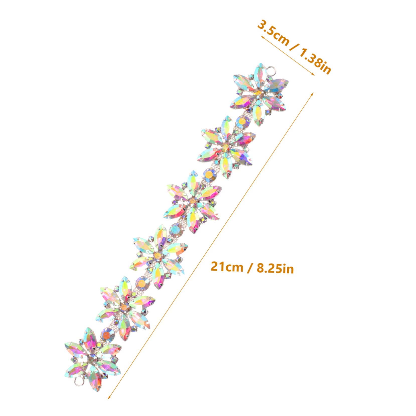 Tofficu 4 Stück Strass-applikationsgürtel Für Damen Hochzeit Braut-accessoire Dekorativer Strass-ketten-patch Für Kleidung