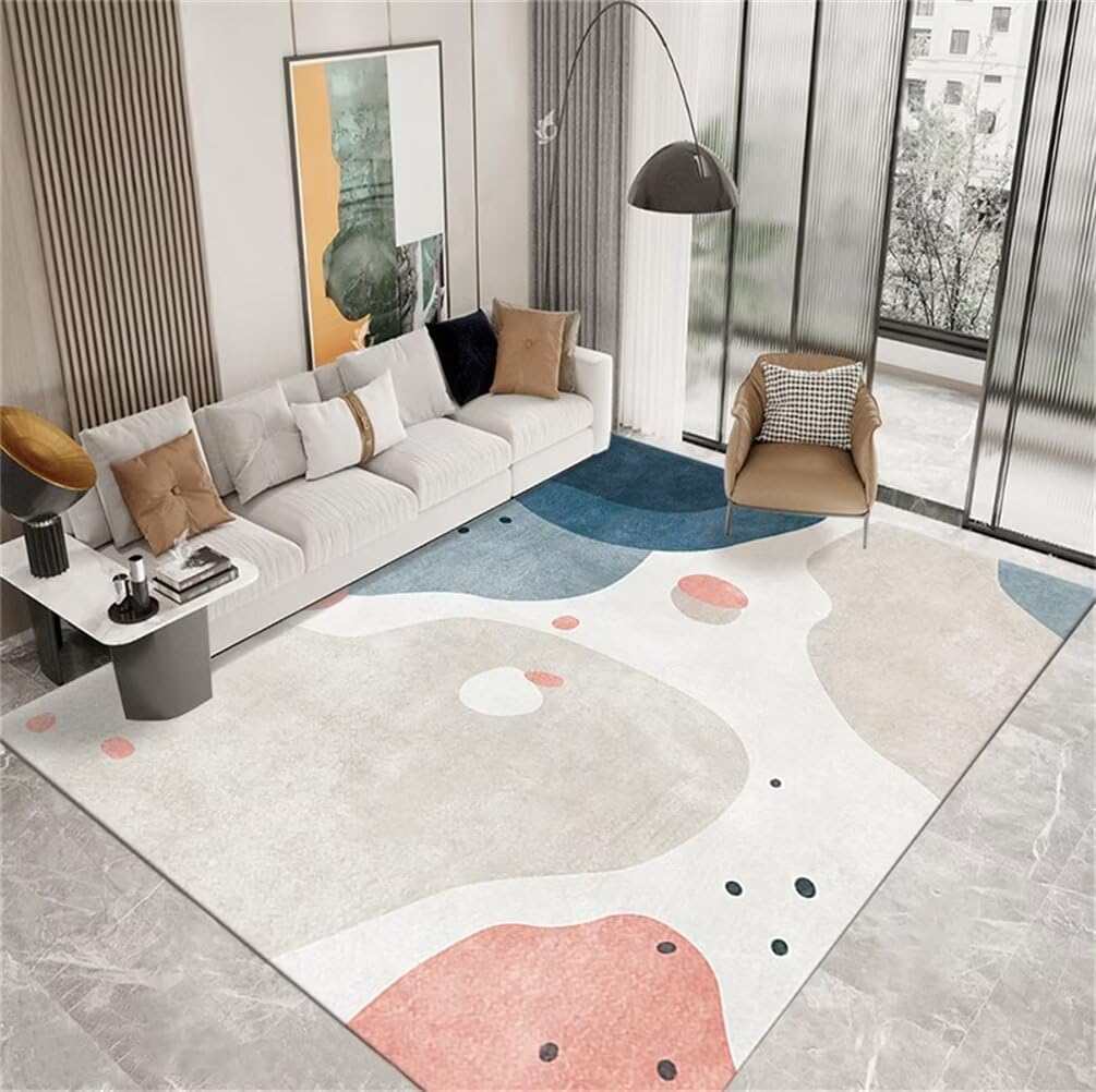 Carpette de chambre et tapis de salon bleu doux et confortable 200x300