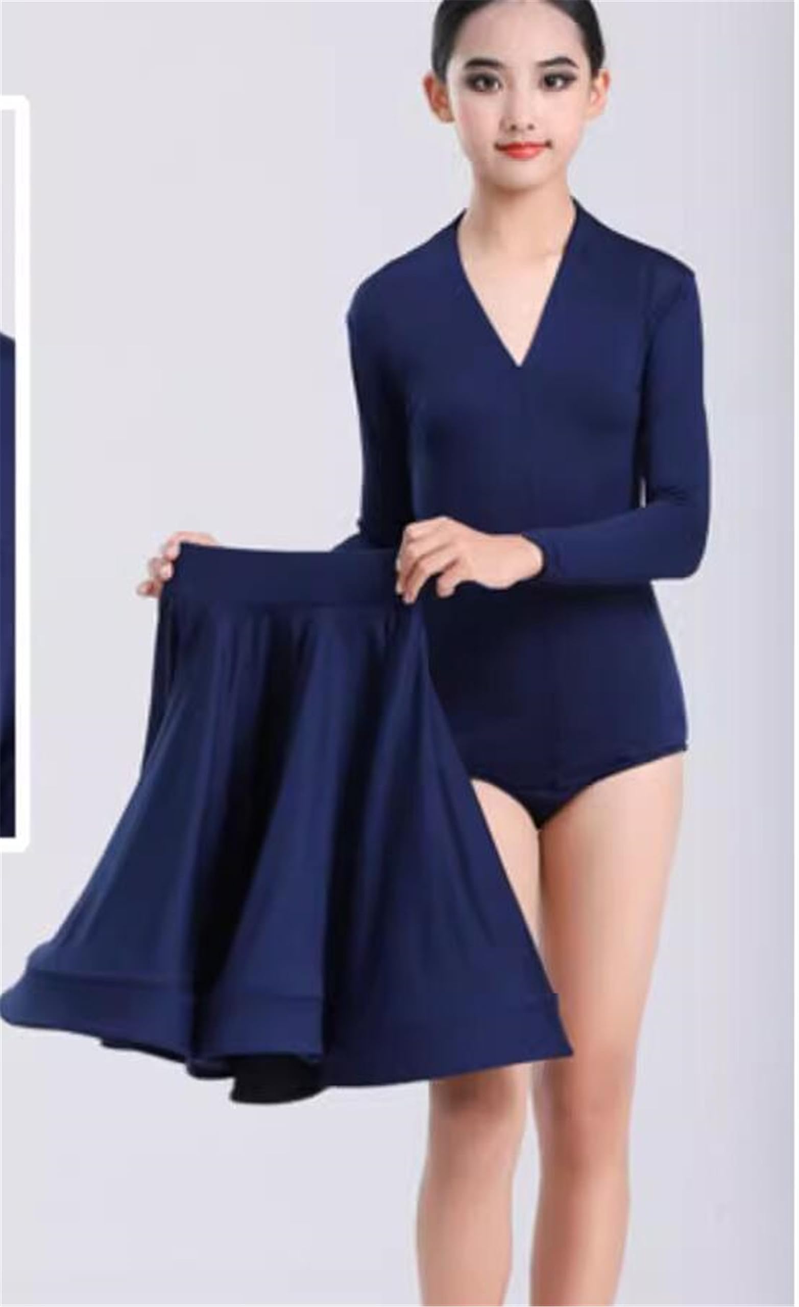 OTMYIGO Kinder Latein Tanzkleider für Mädchen Tango Ballsaal Kleid Party Bühnenaufführung Praxis Kostüme
