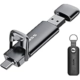 SSK External USB C SSD Flash Drive 512GB, Up to 550MB/s 2-in-1 Type C+ USB A USB3.2 Gen2 Solid State Thumb Drive, Memory Stick Data Storage for iPhone 15/PS4/PS5/Android Phone/Windows/Mac