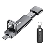 SSK External USB C SSD Flash Drive 512GB, Up to 550MB/s 2-in-1 Type C+ USB A USB3.2 Gen2 Solid State Thumb Drive, Memory Stick Data Storage for iPhone 15/PS4/PS5/Android Phone/Windows/Mac