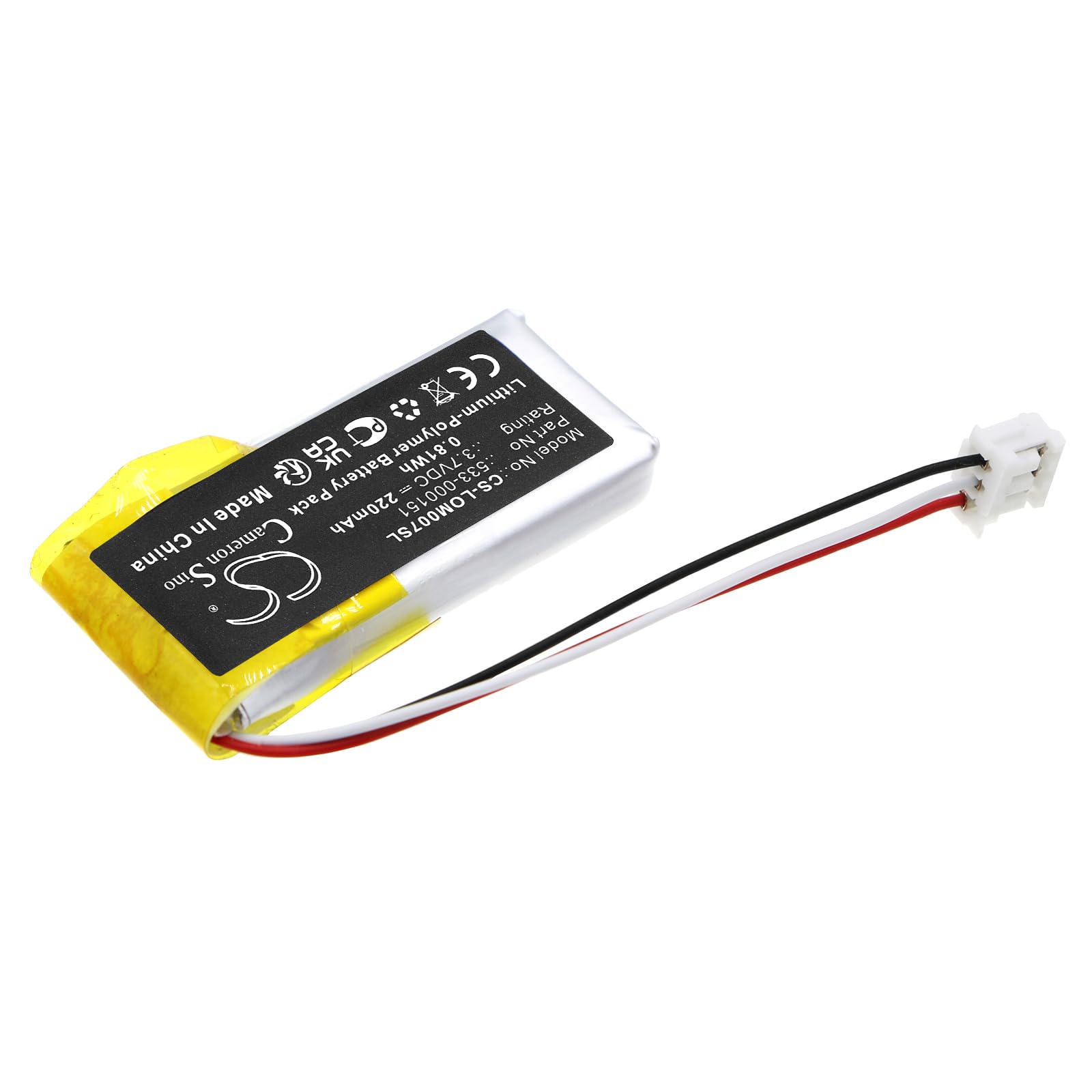 TECHTEK Battery 220mAh compatible with [Logitech] G Pro, G Pro Wireless, PRO X Superlight, G502, G502 Lightspeed, G703 Lightspeed, M-R0070, M-R0080, MX Vertical, Wireless, G1, FBA