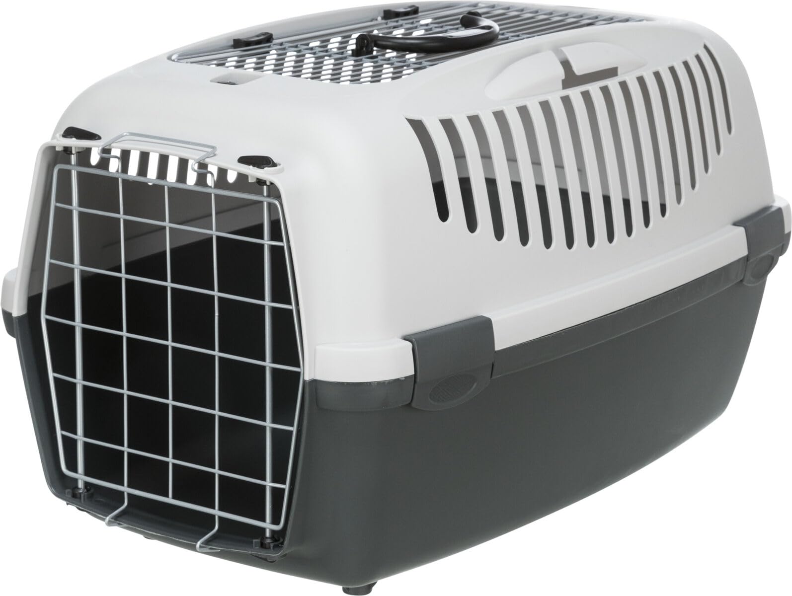 Trixie Capri III Open Top Caja de Transporte, 40 × 38 × 61 cm, 2,​5 kg, Color Gris Claro/​Gris