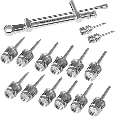 Miniatura 2 de Llave dinamométrica de implante dental con trinquete universal 10-70NCM con destornilladores y llave (14 destornilladores)