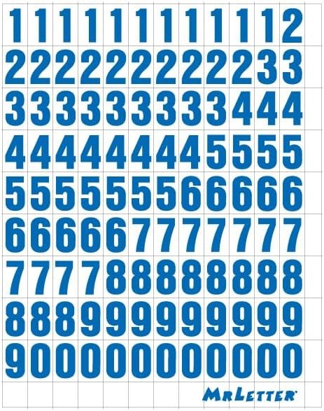 Letras de vinilo adhesivas, números, números autoadhesivos solamente, números adhesivos para letreros, barcos, números, 1 pulgada, adhesivo,