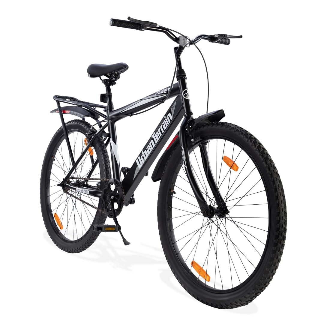 Urban Terrain Fleet IBC Cycle/Bicycle MTB 26T Single Speed Bike with Rigid Fork & Caliper Brake Cycle for Men/Boys Mountain Bike | Ideal for 13+ Years, Unisex, Frame Size : 17 inch (Grey)