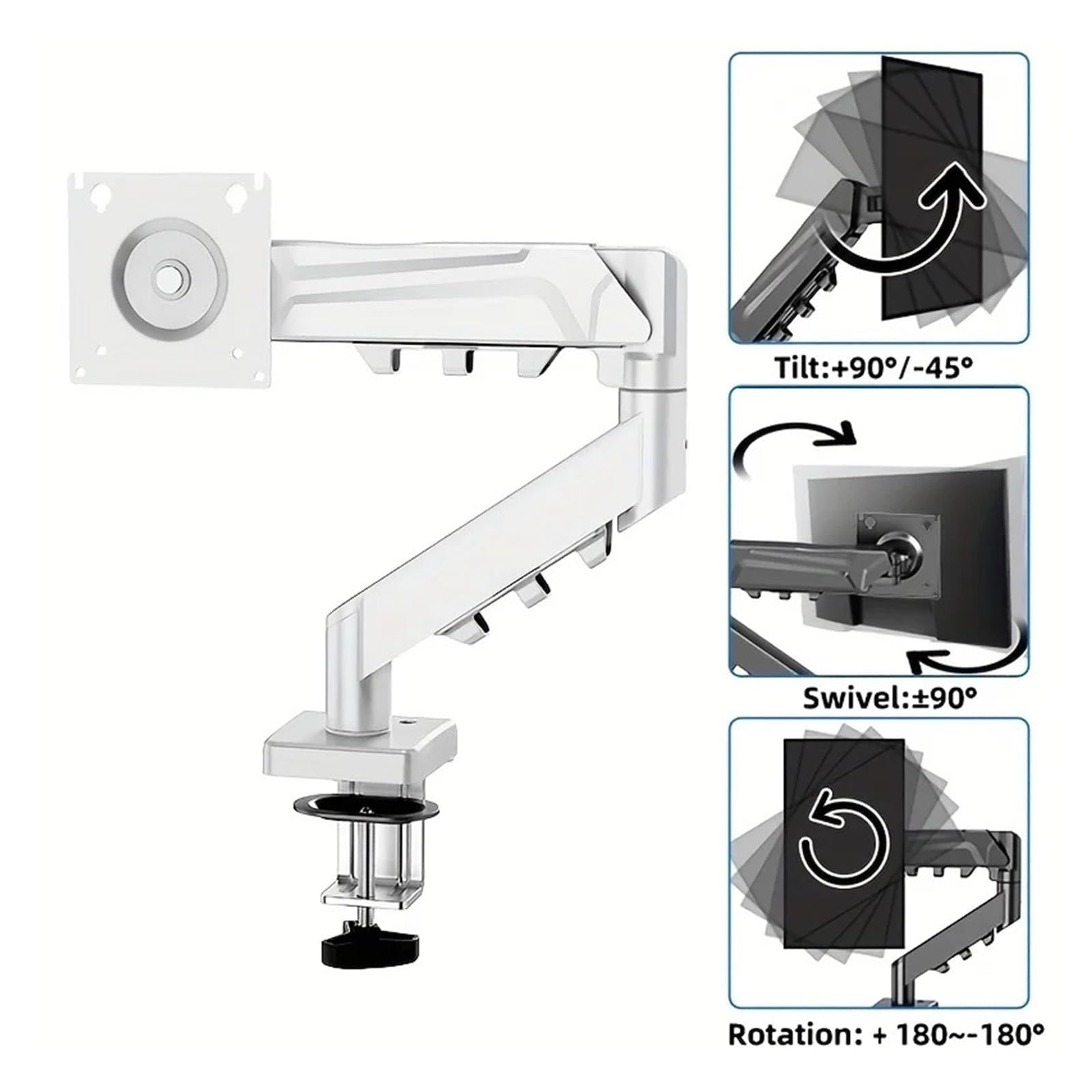 Braccio for monitor singolo regolabile da 13-32" for la casa desktop