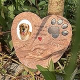 Ooooknpc Pet Heart Memories Stone Loss Sympathy Gift Outdoor Memorial Stone Garden Marker Dog...