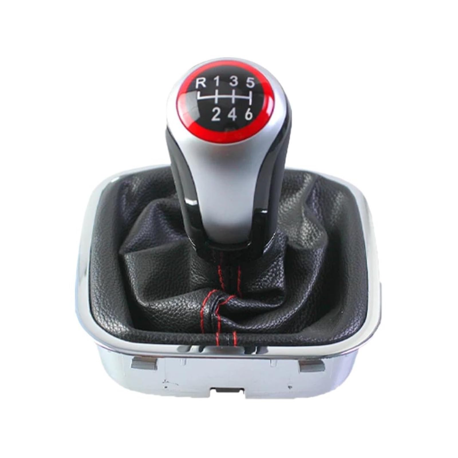 Kunyos 6 Speed Gear Shifter Knob For Vw Polo 6R 6C 2011-2019 Abs/Leather Stylish