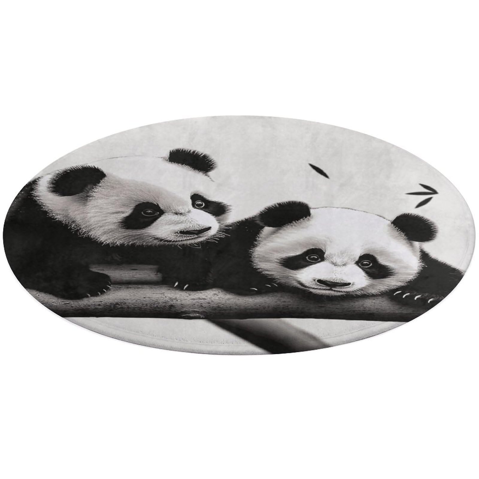 Alfombra de baño de pandas suave y pequeña para el hogar