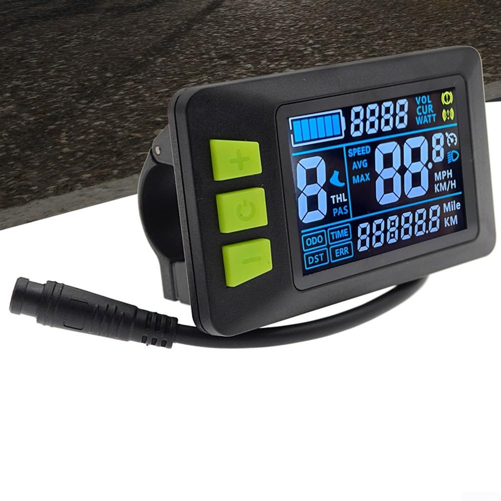 Display LCD per bici elettrica, schermo a colori, misuratore di velocità, dati intelligenti con pannello di controllo USB per bici elettriche