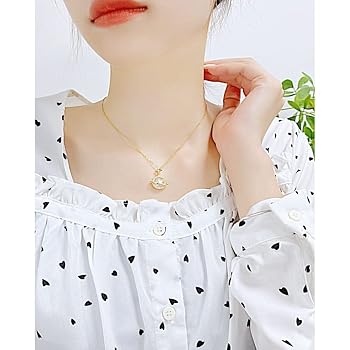 Amazon | [Deelfel] ネックレス レディース 真珠 ピンクゴールド