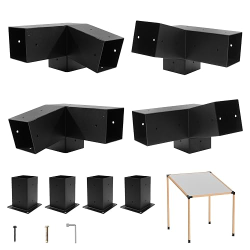 15° Pergola Brackets 75° Corner Bracket with Post Base, pergola