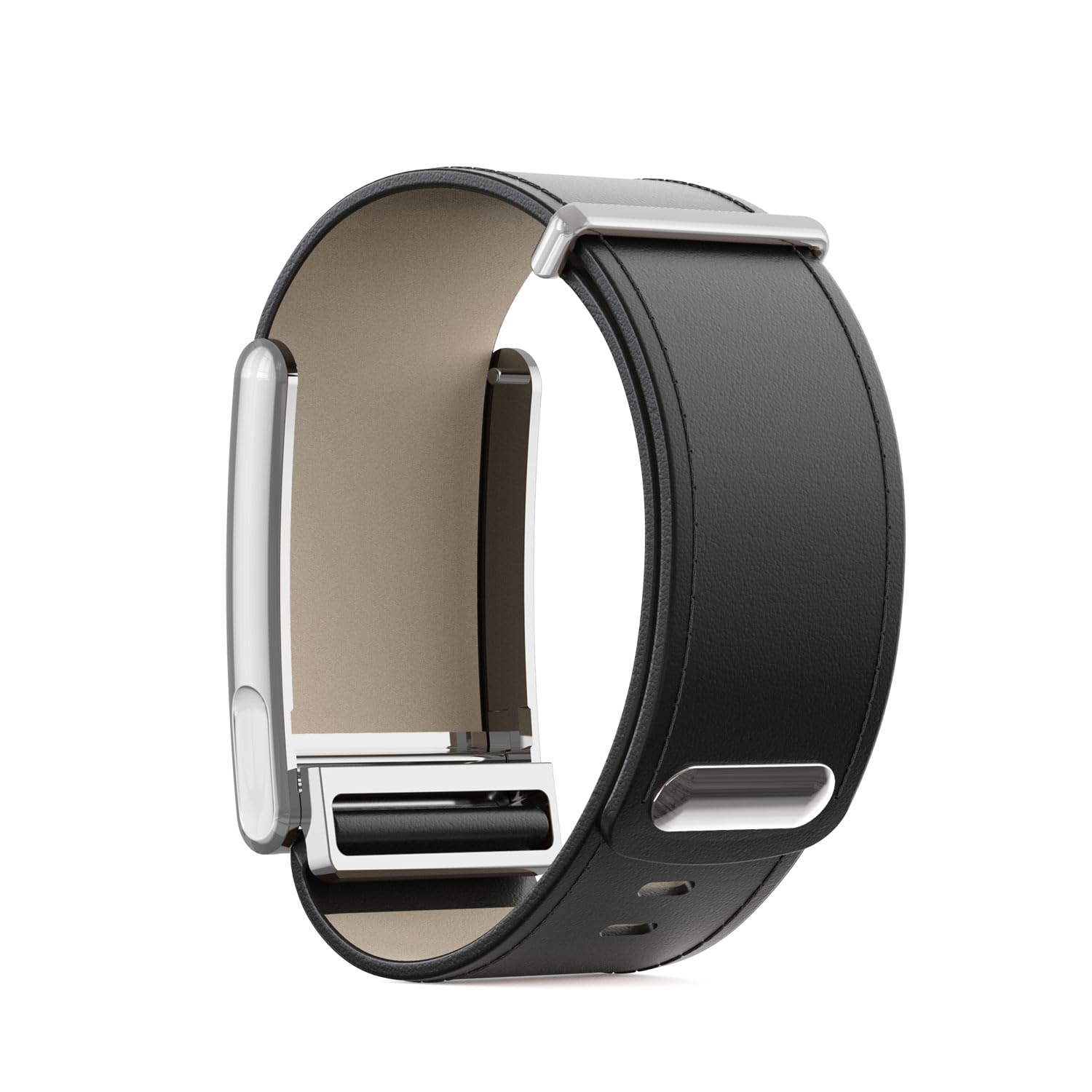 Bracelet en cuir véritable compatible avec Whoop 5.0, bracelet de rechange en cuir souple de qualité supérieure avec curseur en métal et cadre en forme de U, bracelet classique réglable en cuir pour