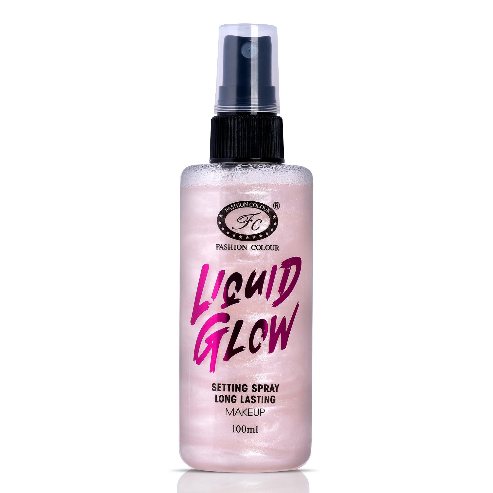 Fashion Colour Liquid Glow Setting Spray For Makeup Long Lasting | Radiant Finish | All-Day Long-Lasting for All Skin Types | Travel Size (100ml) | Rose