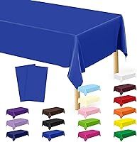 Vista 29 de QZYL 4 manteles de picnic con fundas de banco, manteles de plástico negro, 54 x 108 pulgadas, fundas rectangulares desechables impermeables