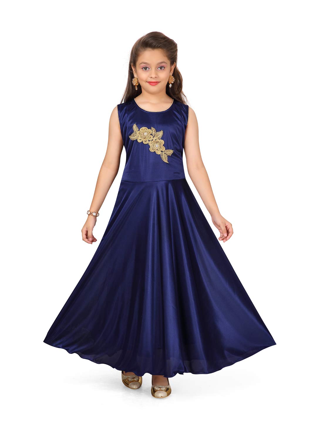 AarikaGirl's Satin A-Line Maxi Dress