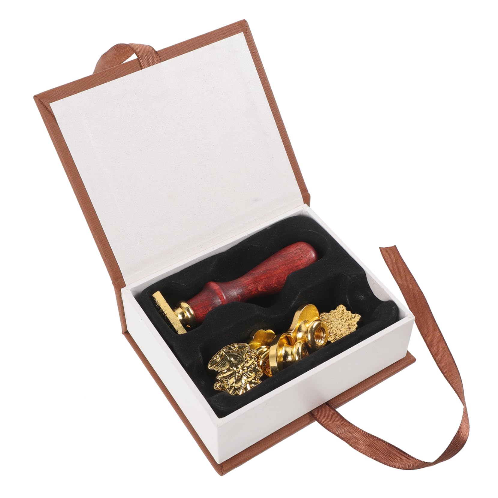 DOITOOL 4 Sätze Feuerfarbe Seet Set Box Brief Benutzerdefinierter Wachssiegelstempel Lacksiegel Stempel Wachssiegel-stempelset Wachsstempel Hochzeitsdekoration Kit Für Wachssiegel Metall