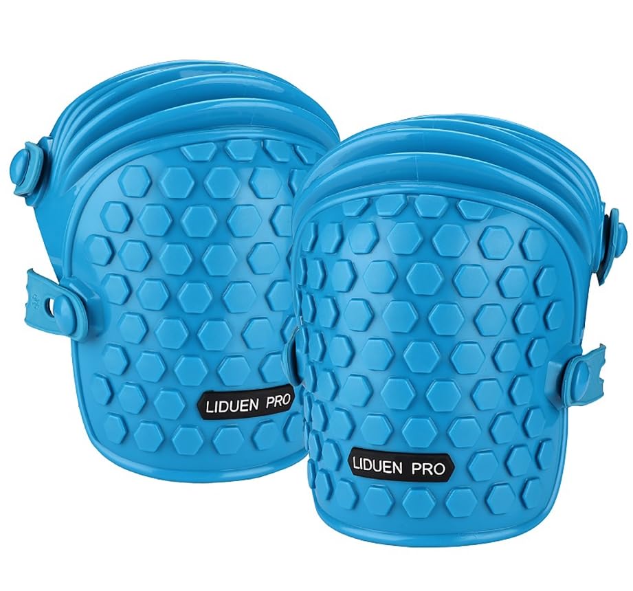 Luminexia Rodilleras duras,Rodilleras de Trabajo,Rodilleras para constructores,Rodilleras para jardinería,con Correas Antideslizantes Ajustables,5.5 Pulgadas x 7 Pulgadas