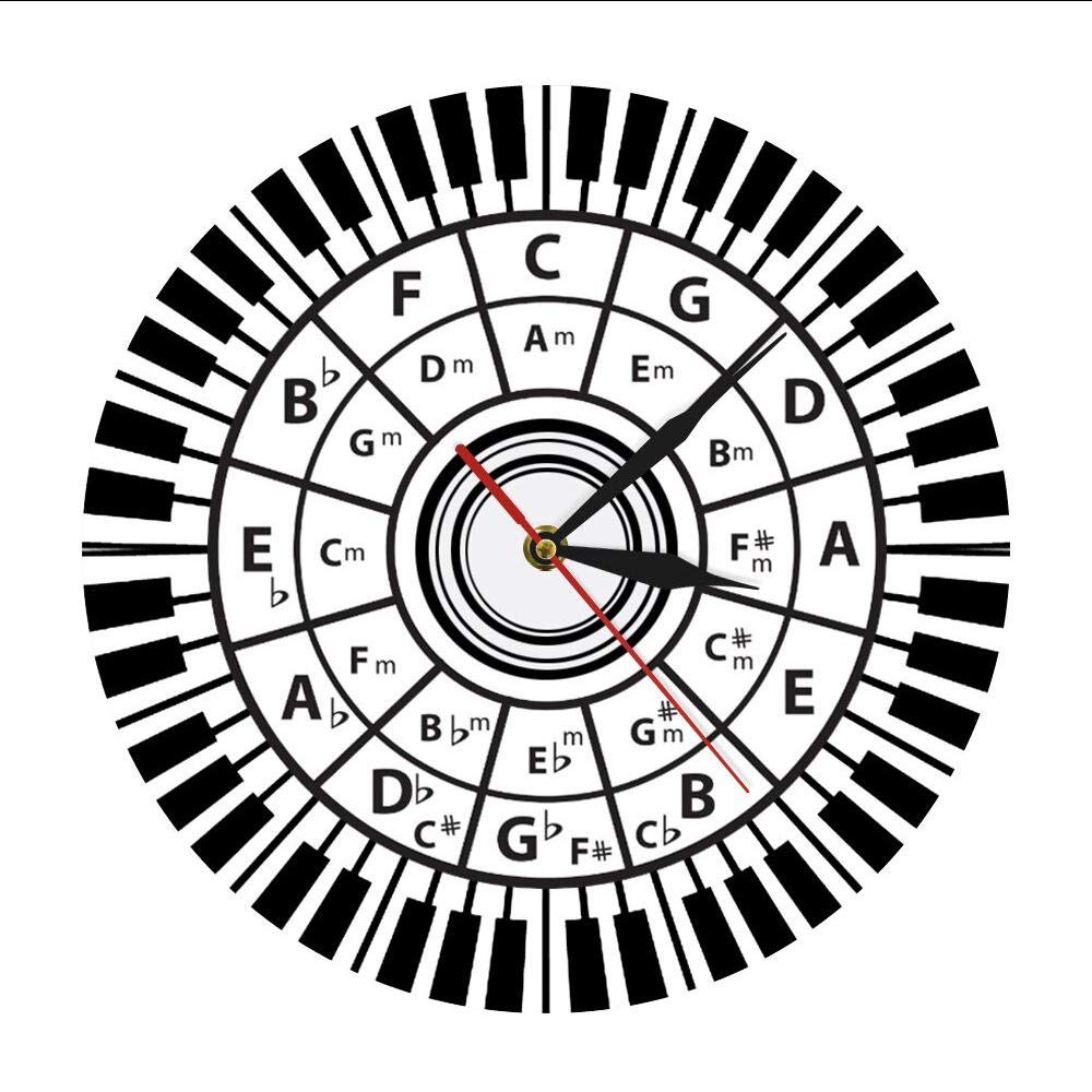 Buy Wall Clocks Piano Keys Wall Clock Musician Circle Of Fifths Music