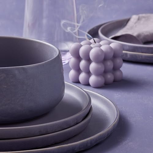 Miniatura 4 de Stone by Mercer Project SHOSAI - Juego de vajilla de gres de 32 piezas lavanda