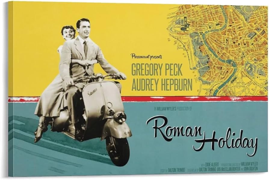 オードリー•ヘプバーン　ローマの休日　キャンバスボード オードリー•ヘプバーン ローマの休日 キャンバスボード Amazon