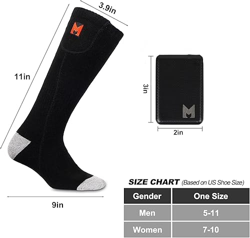 Miniatura 2 de Rechargeable Heated Socks, 5V 5000mAh Battery Heated Socks for Men, Electric Heating Socks, Rechargeable Battery Heated Socks for Women Camping