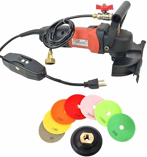 Hardin WVPOLSET - Pulidor de velocidad variable de 4 pulgadas y 8 almohadillas de pulido de diamante de 4 pulgadas