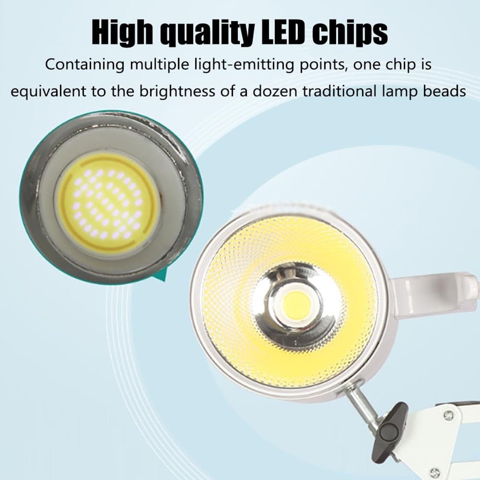 Lampada per esami Medici Chirurgici Lampada Medica Chirurgica Mobile Da 12 W, Luce For Visita Medica A LED, Luce Flessibile A Collo D'oca, Base Girevole, Altezza Regolabile, For Odontoiatria/medicina/