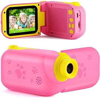 Boys Digital 8M 1080P Game Camera Rechargeable IPS 2.4 Inch Mini Cute Cam Video Camera for Birthday Children Toys 3 4 5 6 7 8 9 Years Old Toddler