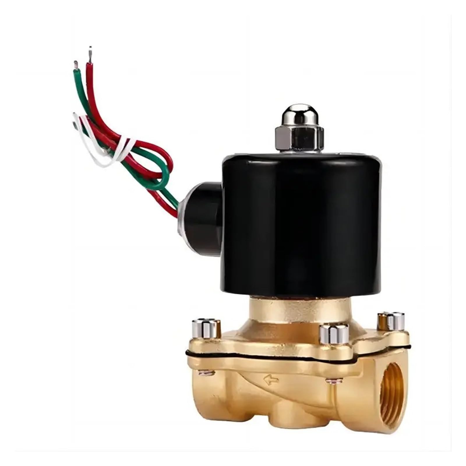 Pihwguvd Npt 1-1/4 Inch 2 Way Normally Closed Solenoid Valve 220V 12V 24V Air Diesel Oil Brass(,Dc24)